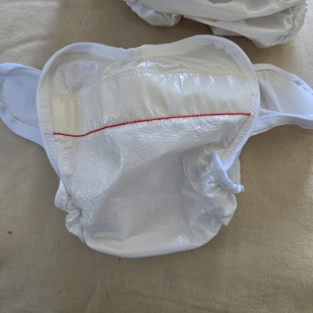 White Velcro Newborn Cloth Diaper Covers Set Of 5